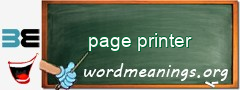WordMeaning blackboard for page printer